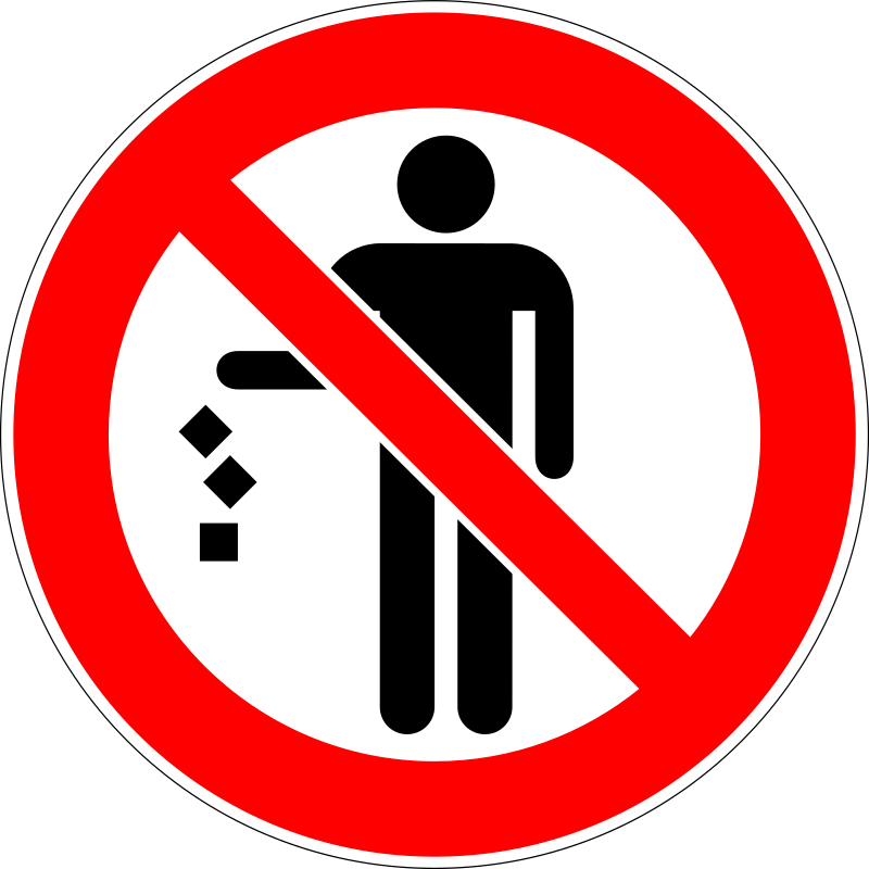 Clipart - Do not litter