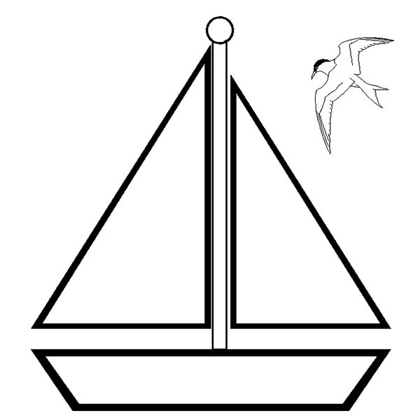 Sailing Boat Coloring Pages for Kids : Batch Coloring