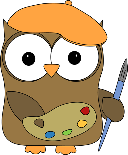 Owl Brown Painting Clipart