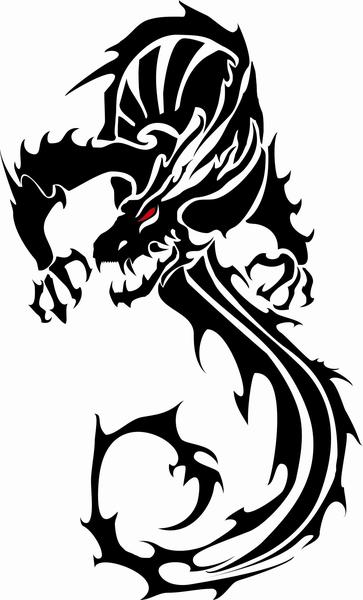 Black Vector Dragon - Vecteezy! - Download Free Vector Art, Stock ...