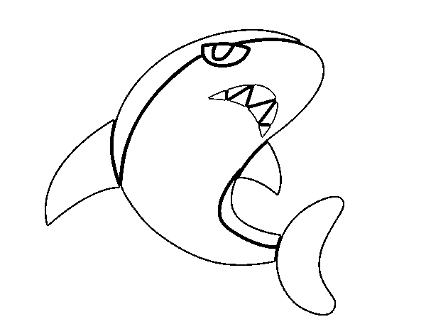 Dessins de Requin nageant pour Colorier en ligne – Coloritou.