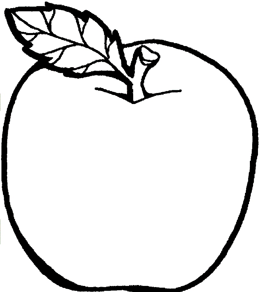 red apple Colouring Pages (page 2)