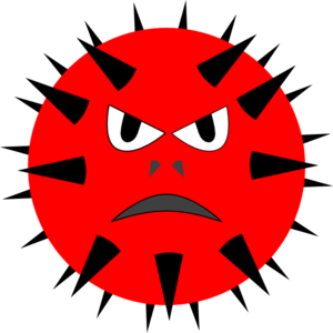 Evil Virus clip art - vector clip art online, royalty free ...