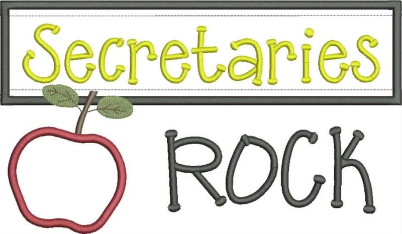 Secretaries Rock - Chalkboard Applique