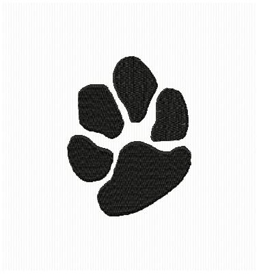 Animal Paw Print Tracks Clip Art In Black Shown Here