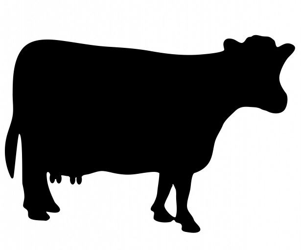 Mucca Silhouette Clipart Immagine gratis - Public Domain Pictures