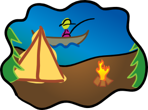 Camping clip art Free Vector