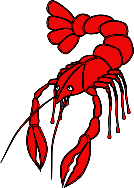 Red Crawfish Clip Art - vector clip art online ...