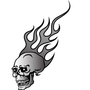 Free Vector Art & Graphics :: Skull In Flame