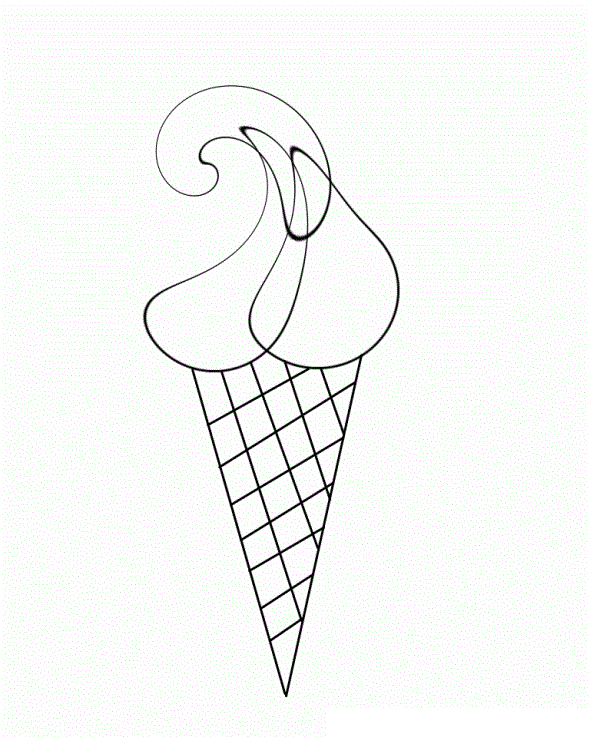 Coloring Pages of Ice Cream Cone | Coloring