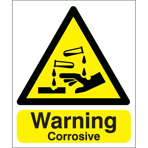 Warning Corrosive Signs - Harmful Substances Signs - Hazard ...