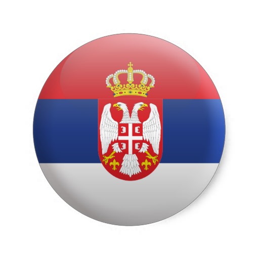 Flag of Serbia Round Stickers | Zazzle.