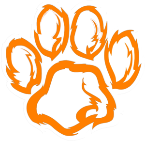 Tiger Paw White Orange clip art - vector clip art online, royalty ...