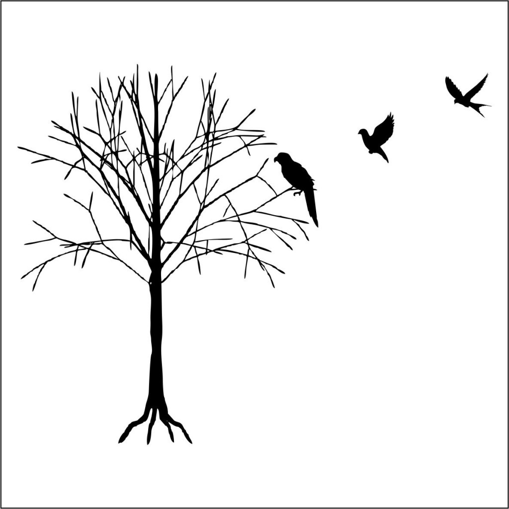 Winter Tree With Birds wall sticker - Vinyl Art SA