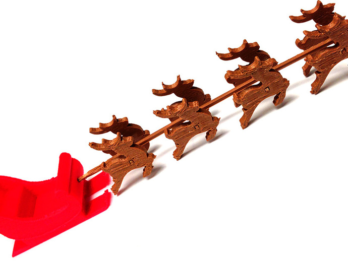Santa Sleigh with 8 Reindeer for Lego minifigures by LouFlemal ...