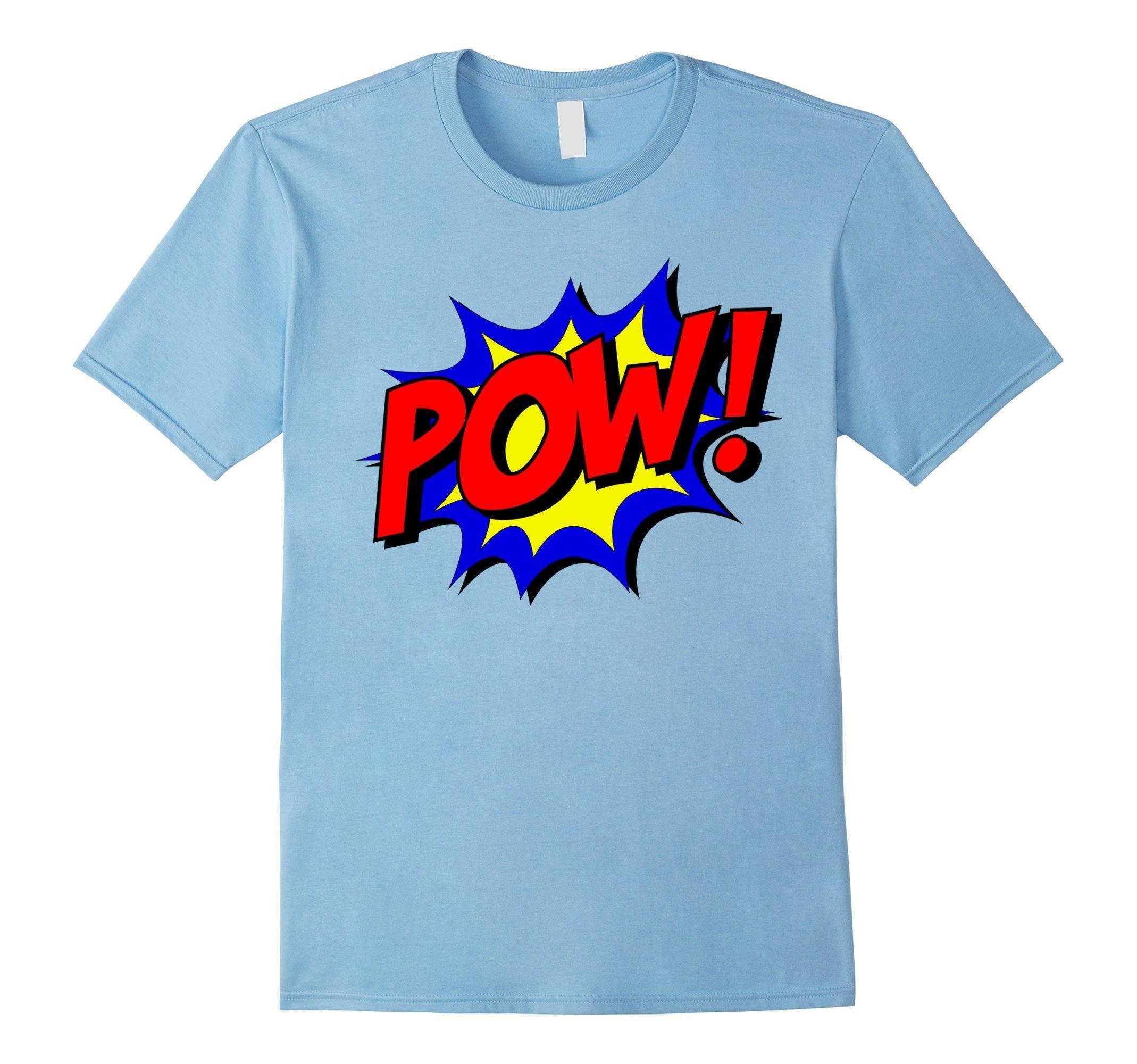 Men's POW! COMIC BOOK TSHIRT VINTAGE RETRO KIDS ADULTS MENS WOMENS ...