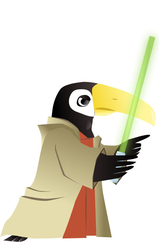 Clipart - Toucan Jedi Master