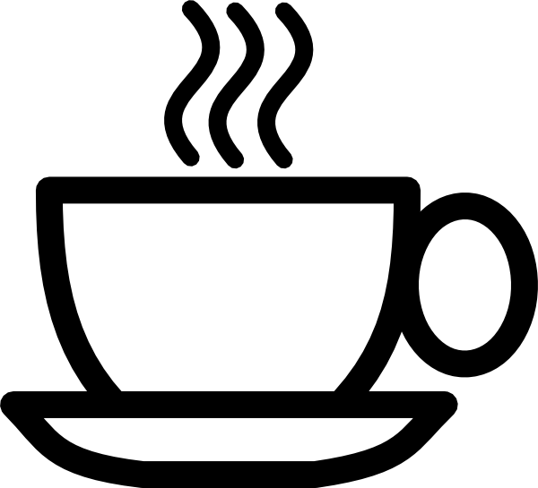 Coffee mug clipart outline