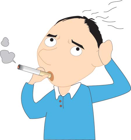 Drinking, smoking aggravating hair loss