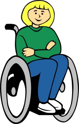 Girl In Wheelchair clip art vector, free vector images
