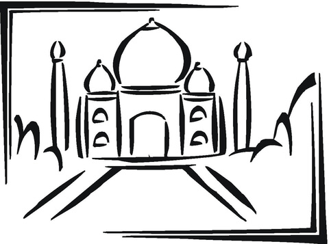 Taj Mahal coloring pages | Free Printable Pictures