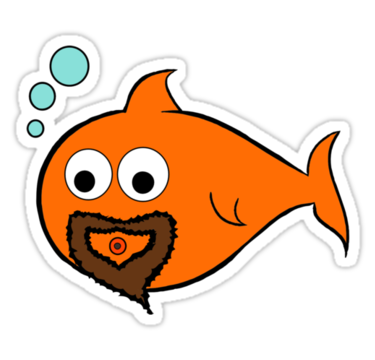 Goatee Fish is slick" Stickers by SoulForBrains | Redbubble