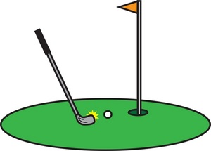 Golf hole clipart