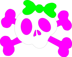 Girl Skull Clip Art - vector clip art online, royalty ...