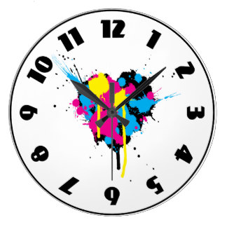 Splatter Wall Clocks | Zazzle