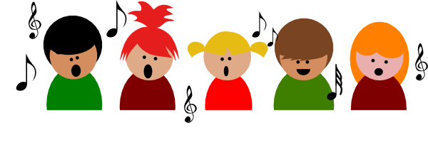 Free clipart kids singing