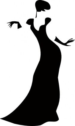 Fashion lady clipart silhouette