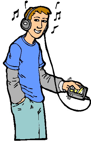 Listening To Music Clipart