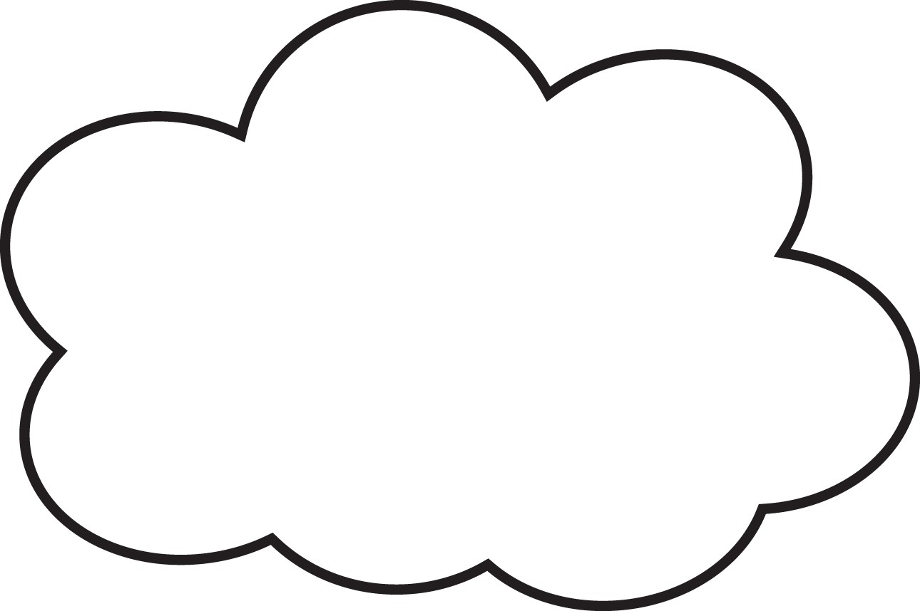 Cloud black and white clipart