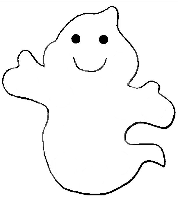 Best Photos Of Ghost Outline Printable Free Ghost Clip Art Black