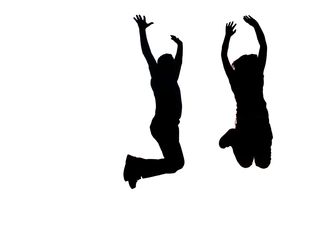 Happy person jumping clipart