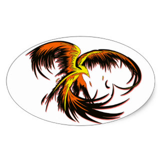Illustrated Phoenix Stickers | Zazzle