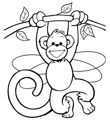 1000+ images about Monkey colouring pages