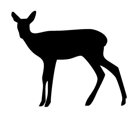 Doe Deer Silhouette Decal Sticker