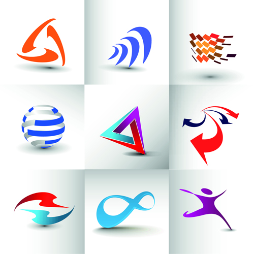 Modern business logos design art vector 08 - Vector Logo free download