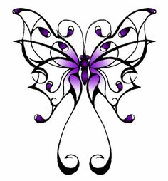 Tribal butterfly clipart