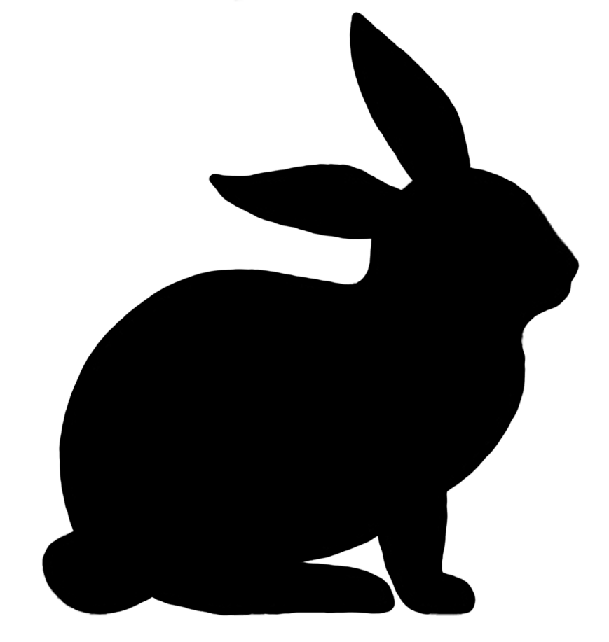 Bunny silhouette clip art