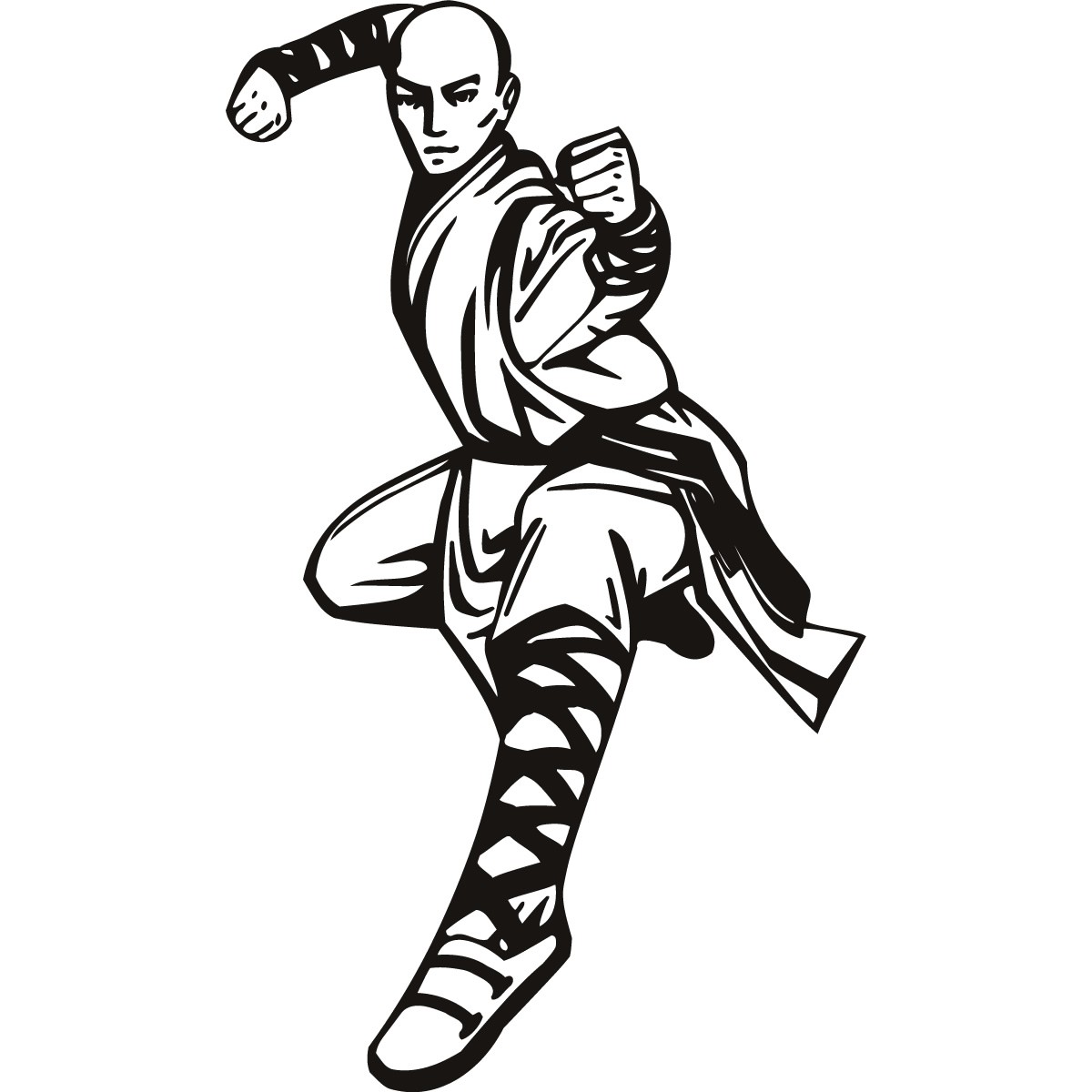 Martial Arts Monk - CAD$2.00 : irononsticker.com