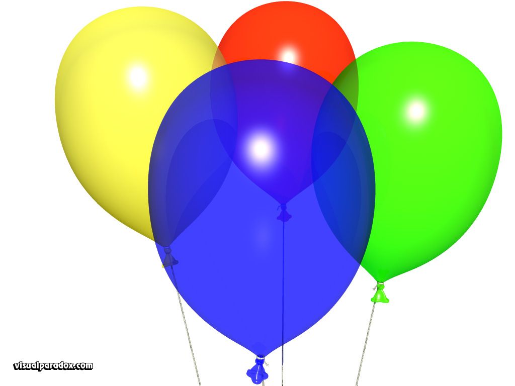 Free 3D Wallpaper 'Balloons' 1024x768