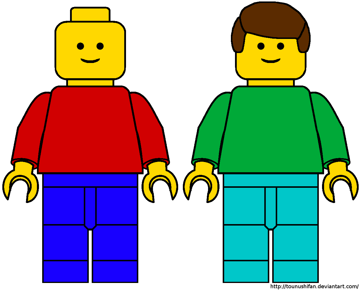 Lego man outline.