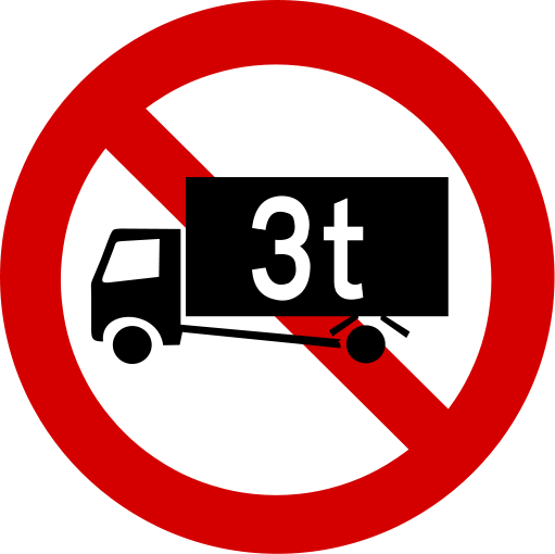 File:Regulatory road sign no entry for weight.svg