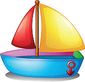 Toy boat clipart