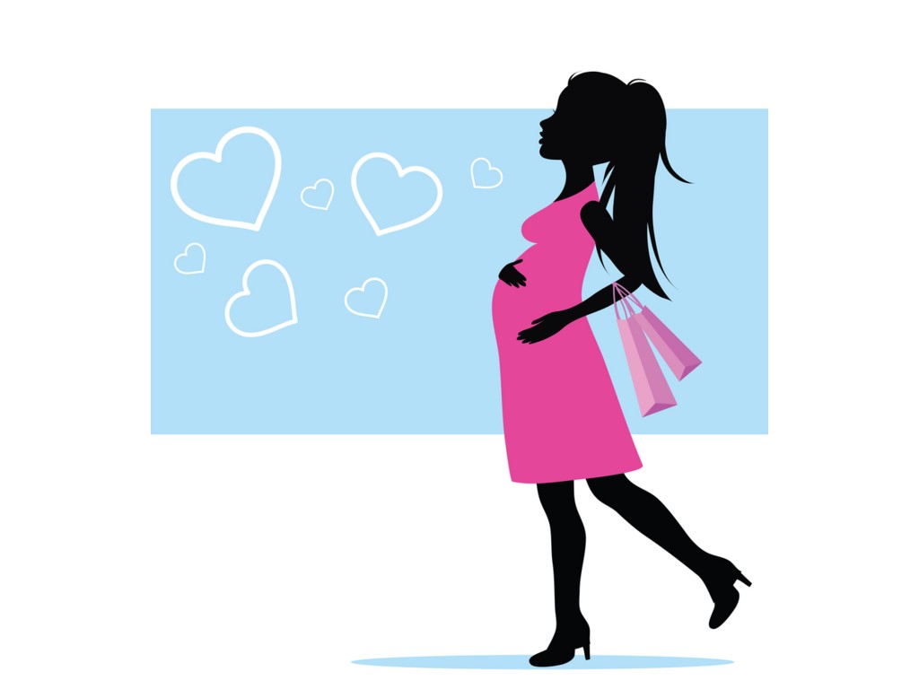 Pregnant woman transparent cartoon clipart