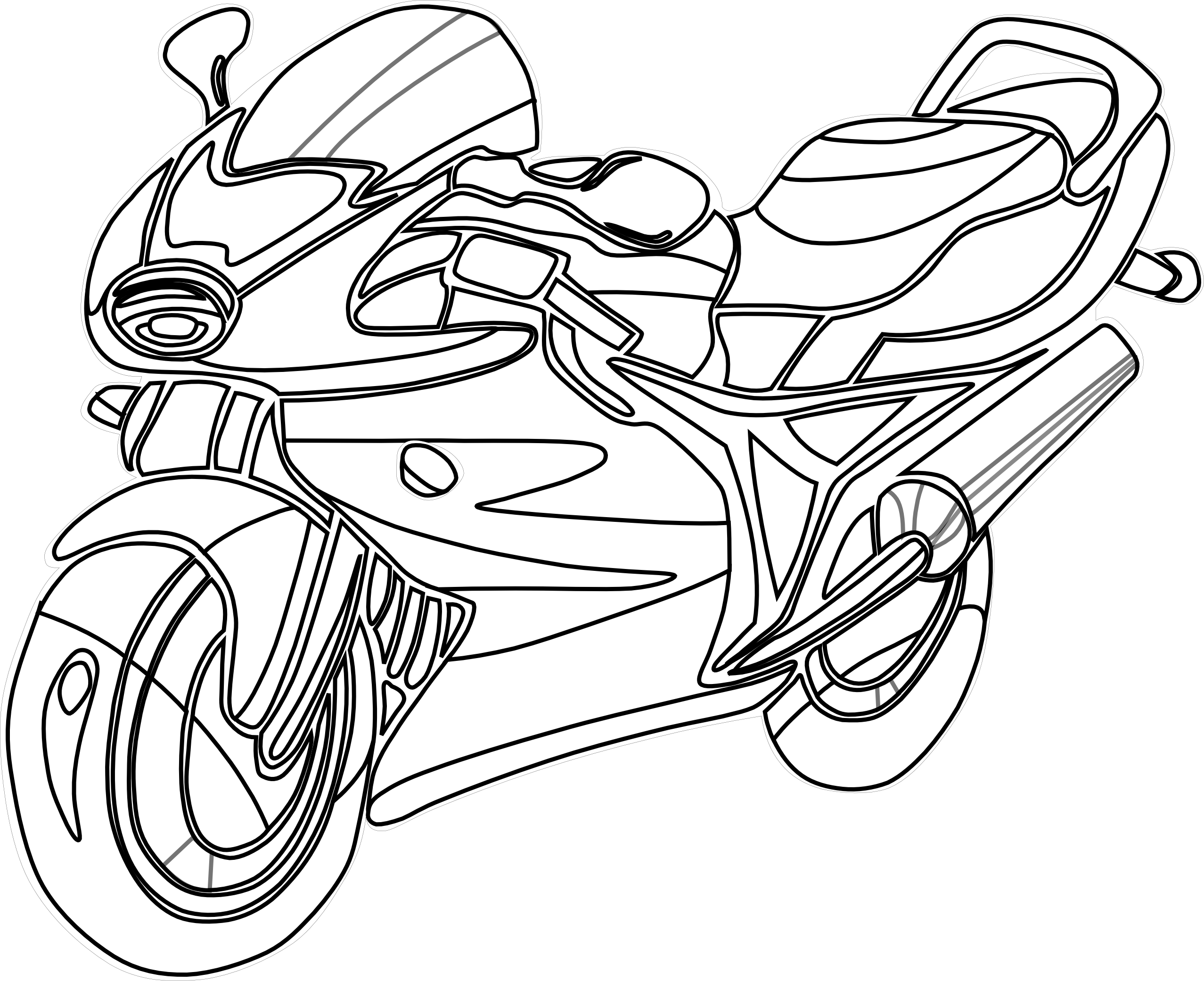 Black And White Motorcycle Art