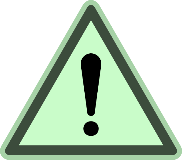 Green Danger clip art Free Vector