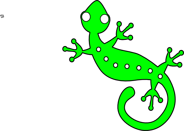 Lime Gecko Clip Art - vector clip art online, royalty ...